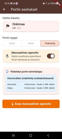 Portin asetukset