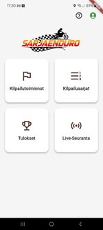 Sovelluksen päänäkymä